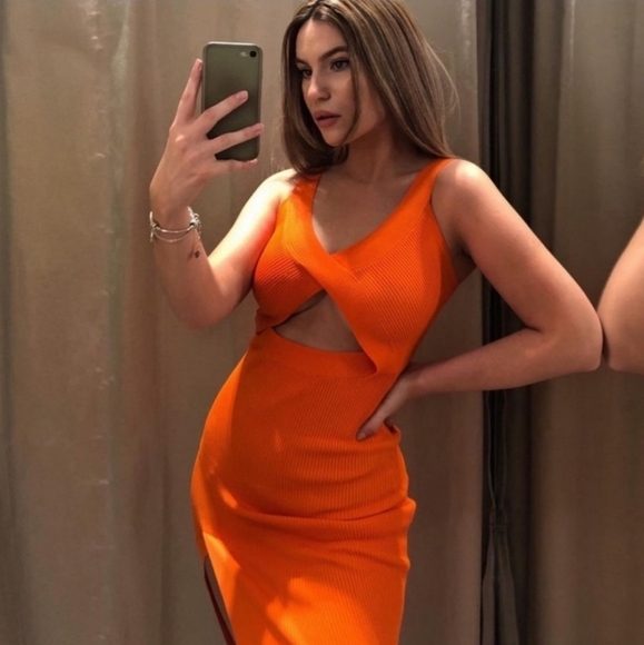 NWT Zara Limited Edition Cut Out Knit Dress - Picture 5 of 16